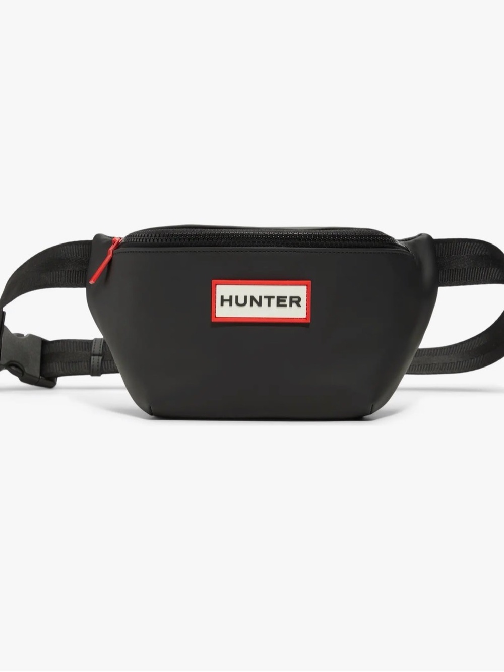 Hunter Black Belt Bag with Red Trim